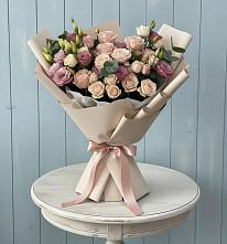 Букет цветов из:  Розы и Лизиантусы #REPLACE_PRED# Дзержинском