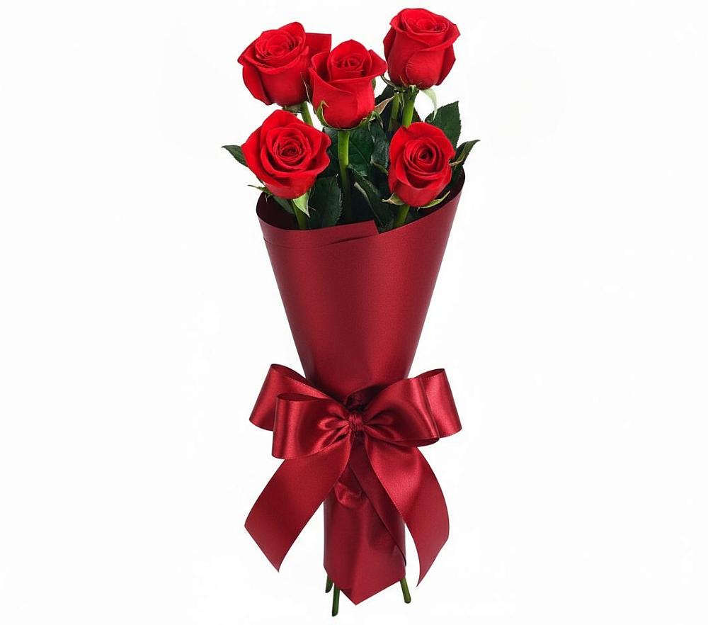 Букет 5 Красных роз Эдлесс Лав в Дзержинском
