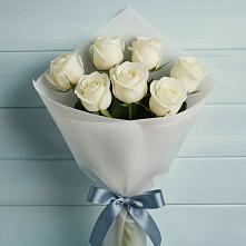 Букет 7 Белых роз Эдлесс Лав в Дзержинском