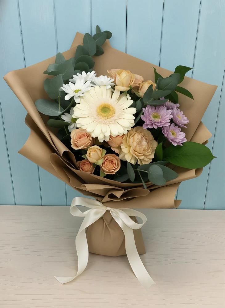 Букет цветов из: Герберы и Хризантемы в Дзержинском