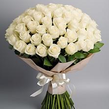 Букет 101 беля роза Белоснежка в Дзержинском