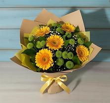 Букет цветов из:  Герберы и Хризантемы в Дзержинском