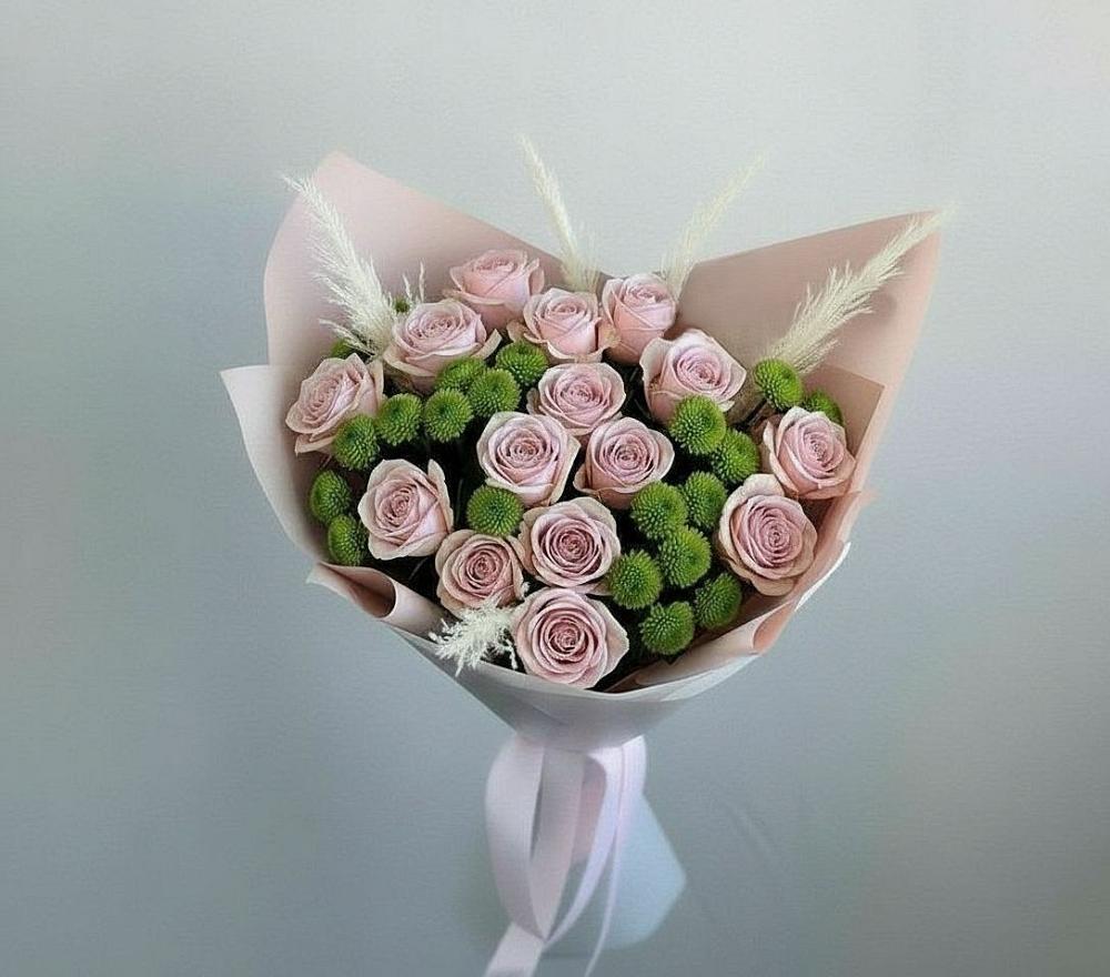 Букет цветов из: Розы и Хризантемы в Дзержинском