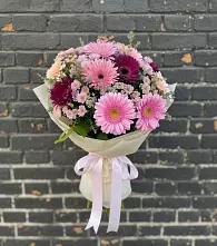 Букет цветов из:  Герберы и Хризантемы в Дзержинском