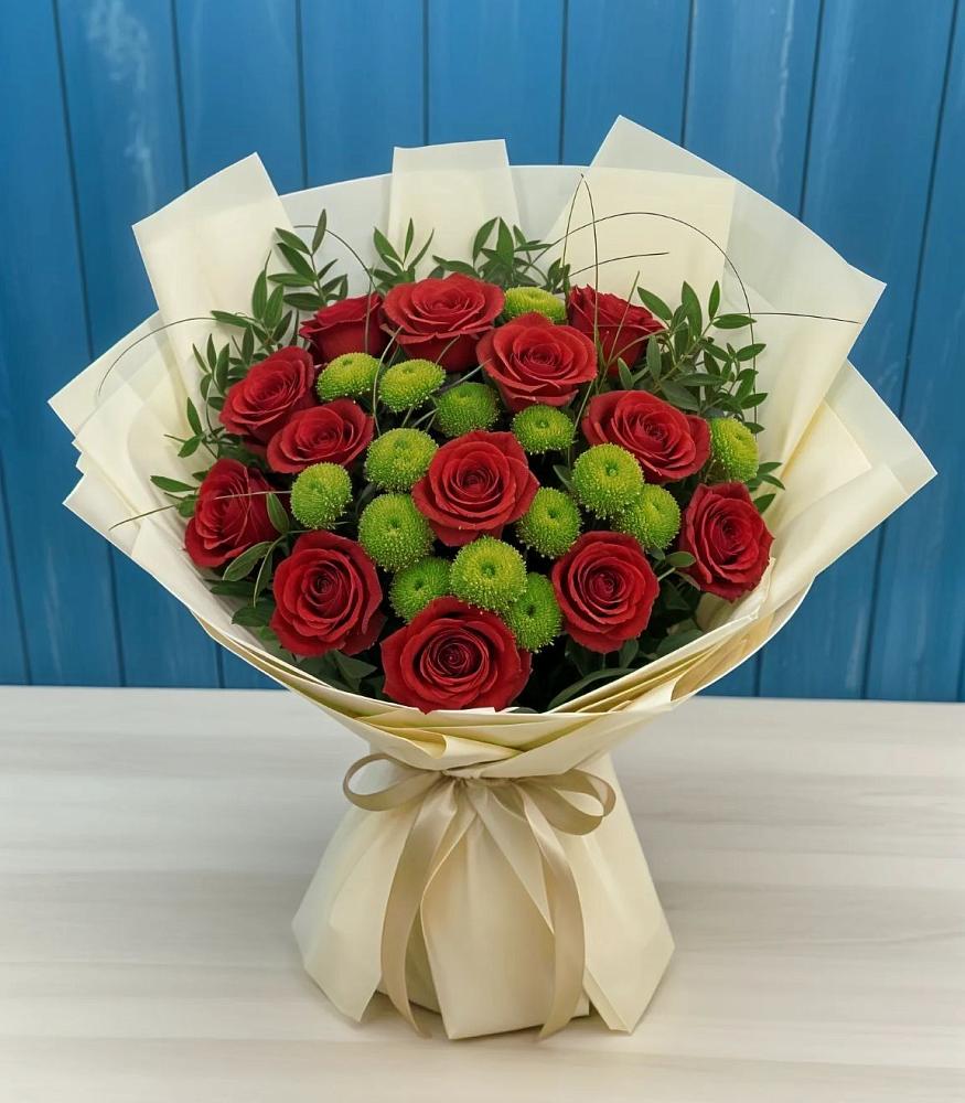 Букет цветов из: Розы и Хризантемы в Дзержинском